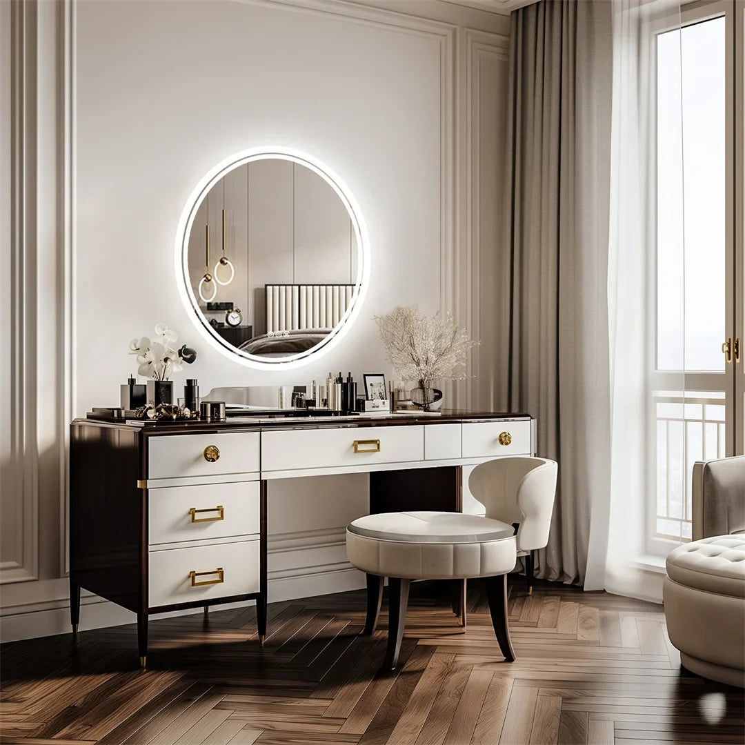 LuvoRound | Miroir LED rond anti-buée, Ø60 ou Ø80 cm