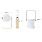 Lanterne nomade en bois | Lampe à poser pliante et rechargeable