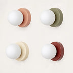 Applique murale LED Macaron | Verre coloré, Ø 12 cm