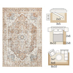 Tapis Heritage Medallion | Oriental antidérapant, 4 tailles