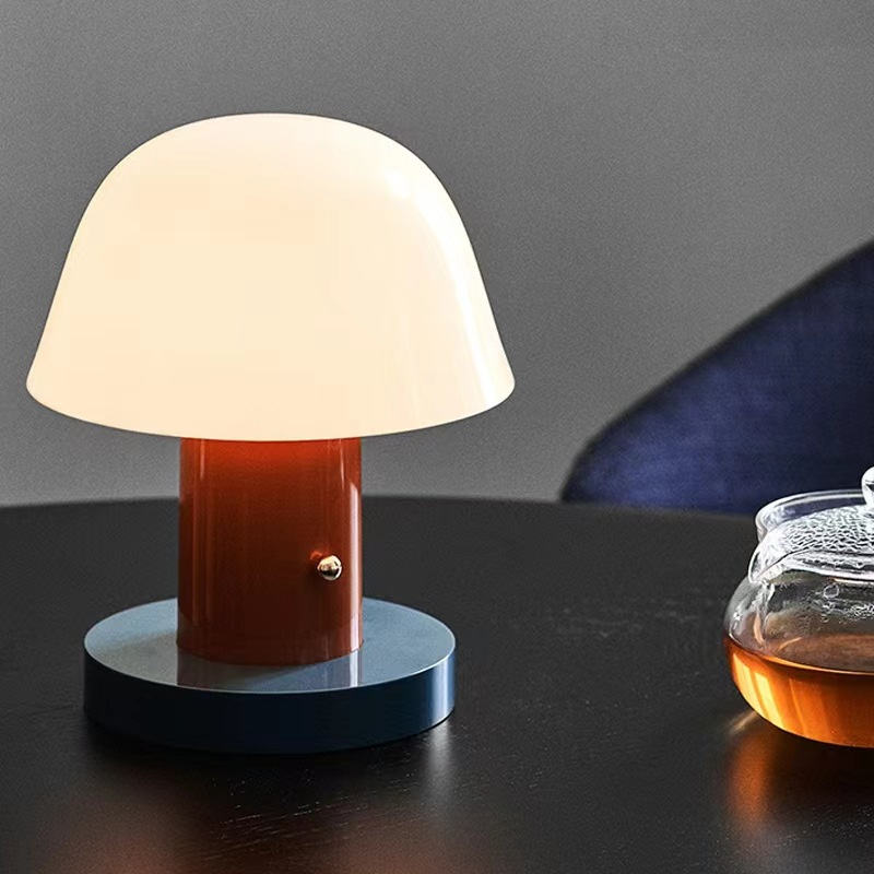 Lampe à poser champignon | LED rechargeable USB-C, Ø 18 cm