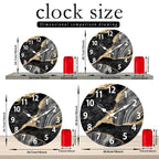MarbellaTime | Horloge murale bois effet marbre, 4 tailles