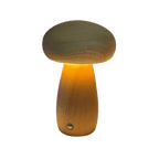 Veilleuse champignon Portobello | Bois naturel rechargeable