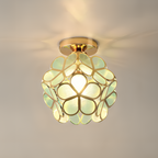 Plafonnier fleur rétro | PVC coloré vintage, 21 cm