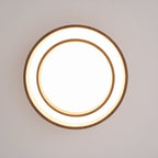 Plafonnier Vaako LED | Finition noyer, Ø 40 ou 50 cm