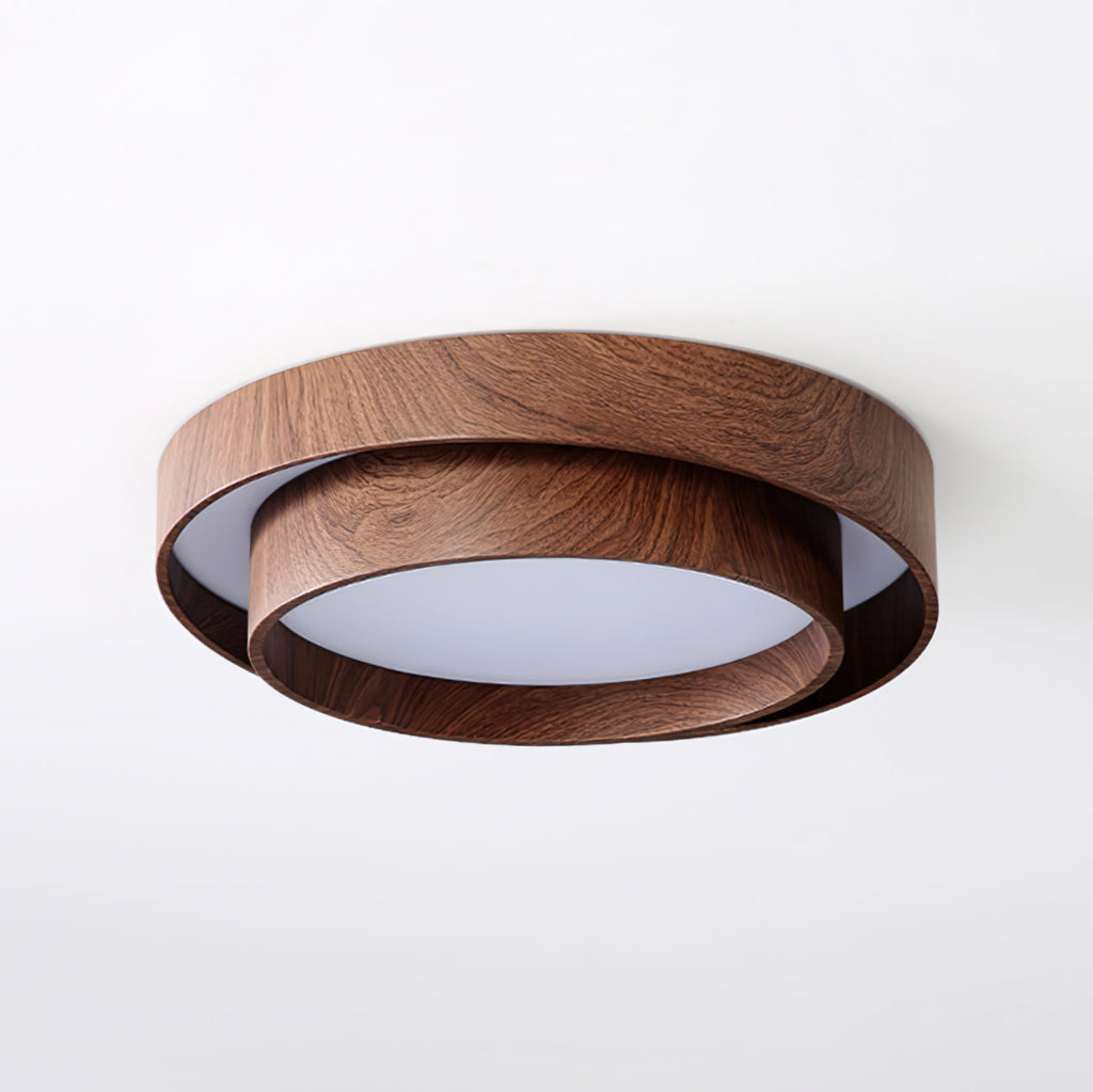 Plafonnier Vaako LED | Finition noyer, Ø 40 ou 50 cm