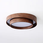 Plafonnier Vaako LED | Finition noyer, Ø 40 ou 50 cm