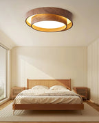 Plafonnier Vaako LED | Finition noyer, Ø 40 ou 50 cm