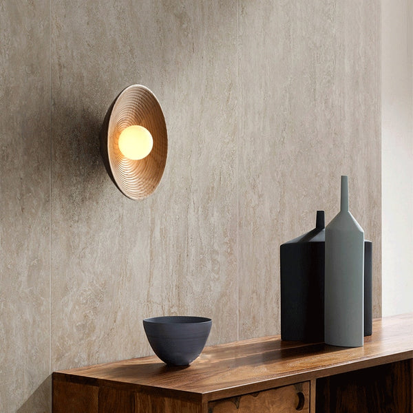 Applique murale bois rustique | LED incluse, 2 blancs
