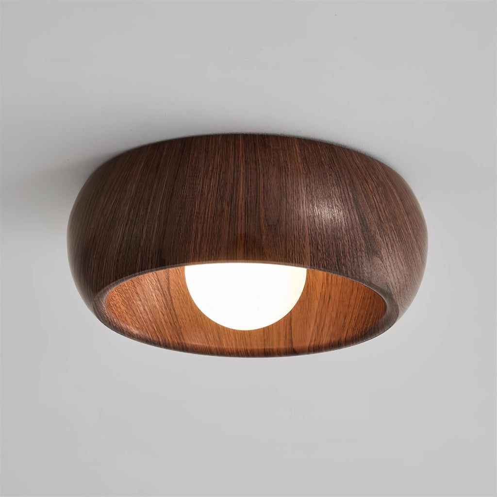 Plafonnier Albanora | LED en bois, Ø 30 cm minimaliste