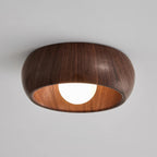 Plafonnier Albanora | LED en bois, Ø 30 cm minimaliste