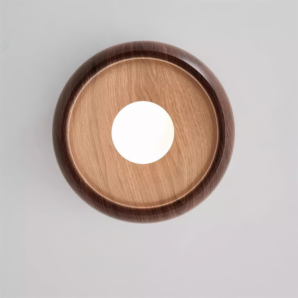 Plafonnier Albanora | LED en bois, Ø 30 cm minimaliste