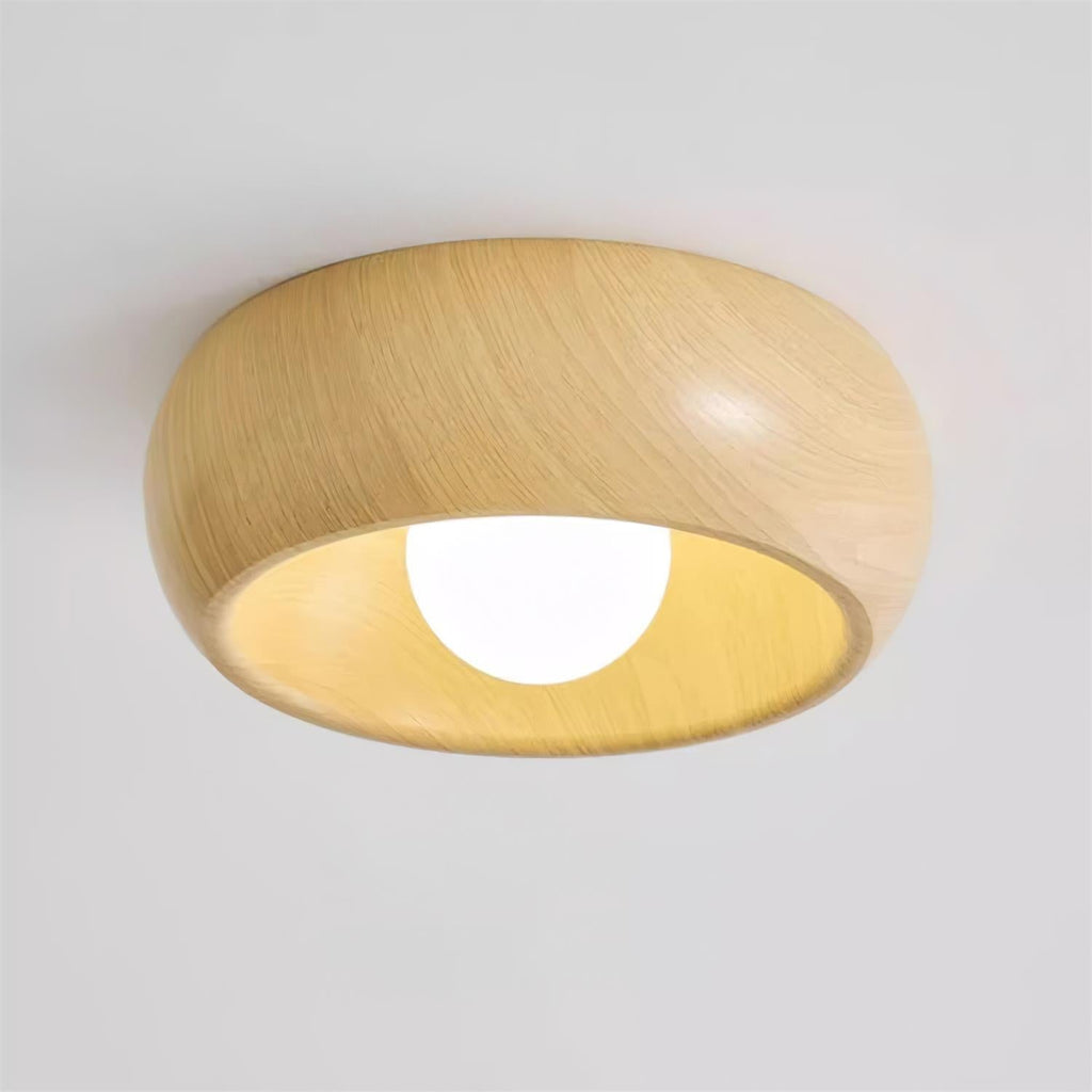 Plafonnier Albanora | LED en bois, Ø 30 cm minimaliste