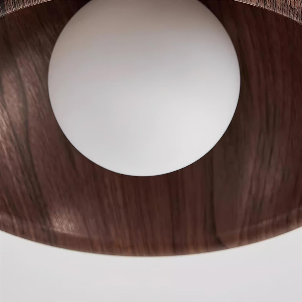 Plafonnier Albanora | LED en bois, Ø 30 cm minimaliste