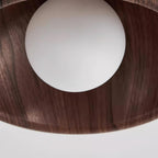Plafonnier Albanora | LED en bois, Ø 30 cm minimaliste