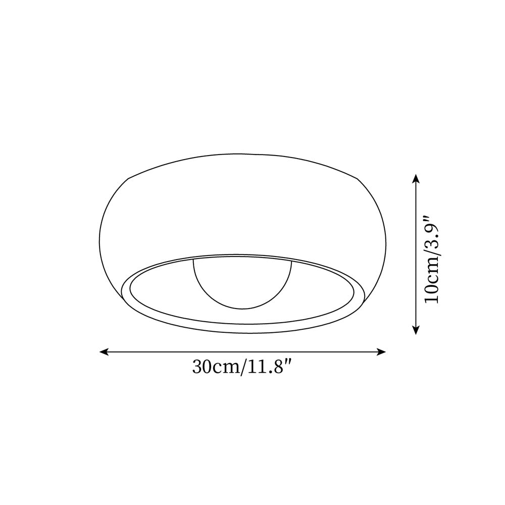 Plafonnier Albanora | LED en bois, Ø 30 cm minimaliste