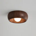 Plafonnier Albanora | LED en bois, Ø 30 cm minimaliste