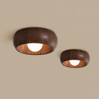 Plafonnier Albanora | LED en bois, Ø 30 cm minimaliste