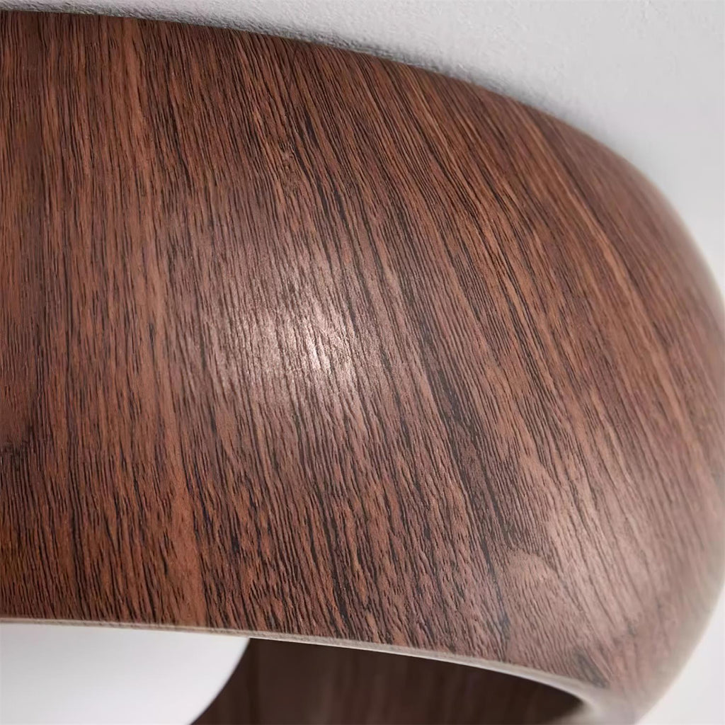 Plafonnier Albanora | LED en bois, Ø 30 cm minimaliste