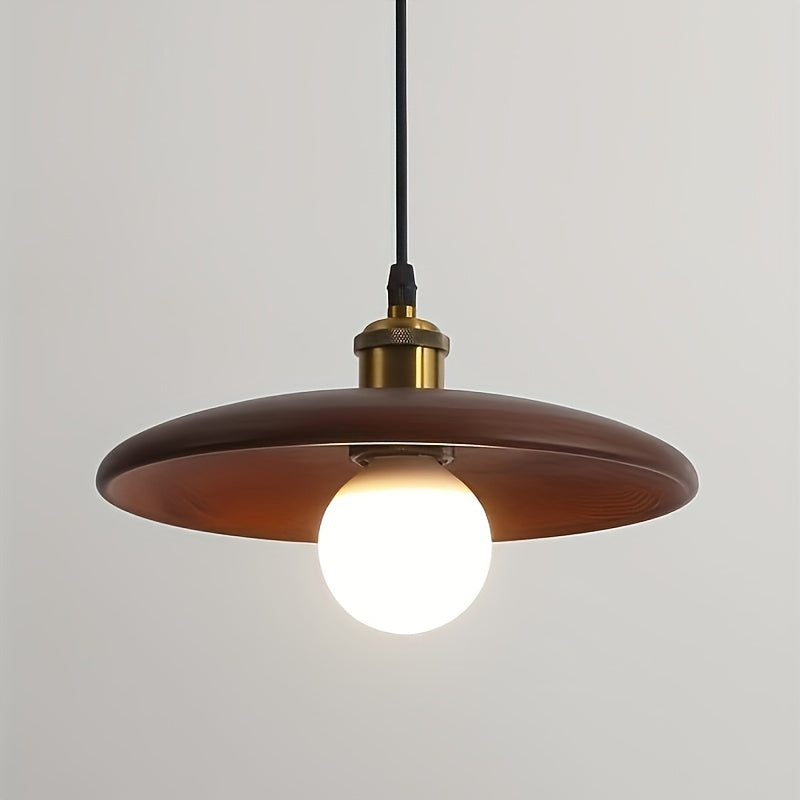 Suspension nordique en bois massif | Abat-jour Ø 28 cm
