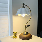 Lampe à poser col de cygne | Laiton ancien vintage, USB