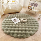 Tapis rond Cloud Comfort | Moelleux à effet bulles, 90 cm