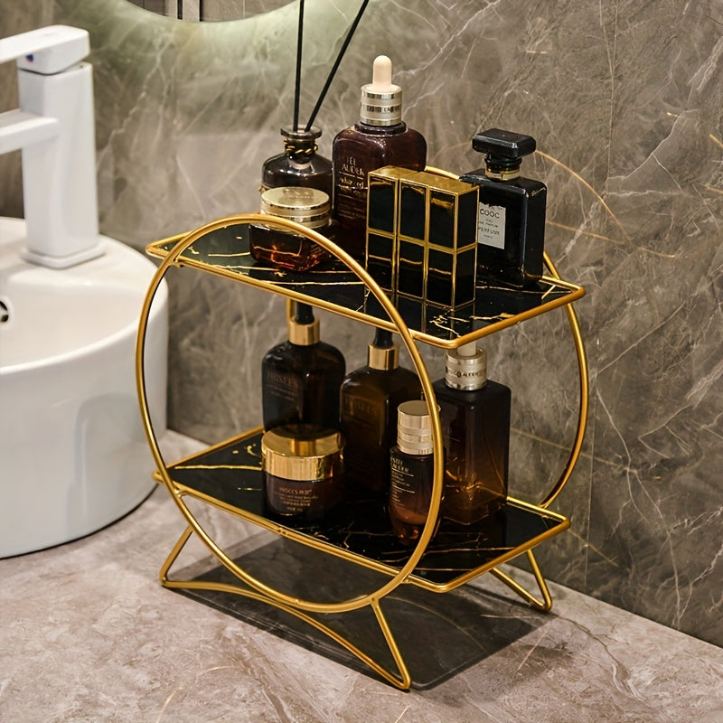 Organiseur de salle de bain 2 niveaux | Métal, 4 coloris