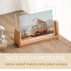 Cadre photo en U acrylique et bois | Format 6 pouces