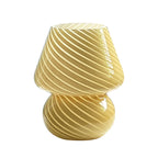 Lampe champignon en verre façon Murano | USB, H 18 cm