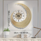 Horloge murale 3D en métal | Quartz silencieux, 2 tailles