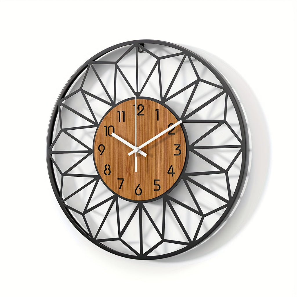 Horloge murale moderne | Cadran effet bois, 3 tailles
