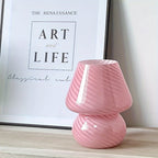 Lampe champignon en verre façon Murano | USB, H 18 cm