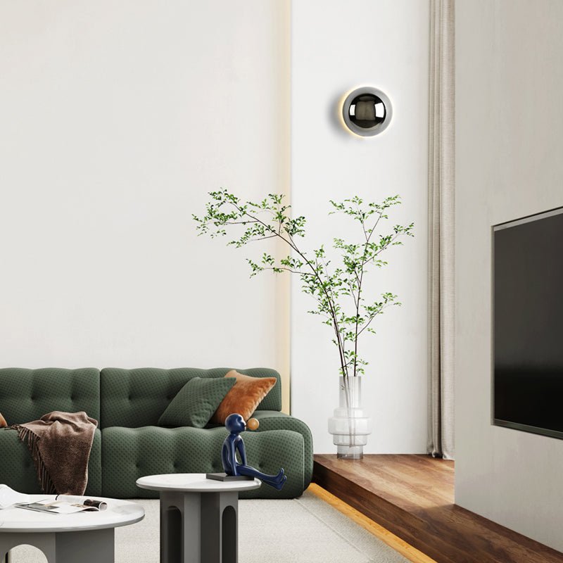 Applique Bauhaus Eclipse | Halo LED, doré ou noir