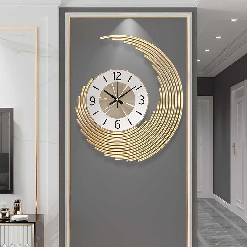Horloge murale 3D en métal | Quartz silencieux, 2 tailles