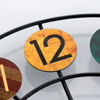 Horloge murale en métal coloré | Rétro en fer, Ø 37 cm