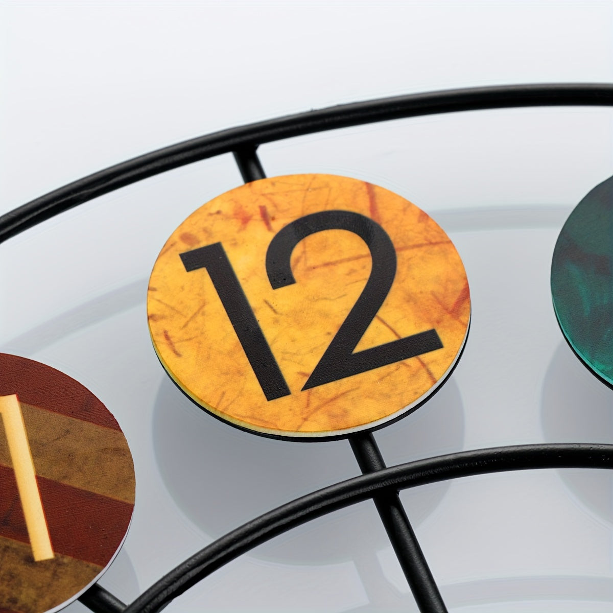 Horloge murale en métal coloré | Rétro en fer, Ø 37 cm