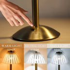 Lampe à poser tactile dorée | Rechargeable USB, 3 modes