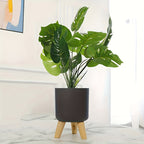 Cache-pot rond sur pieds en bois | 3 tailles, 2 coloris