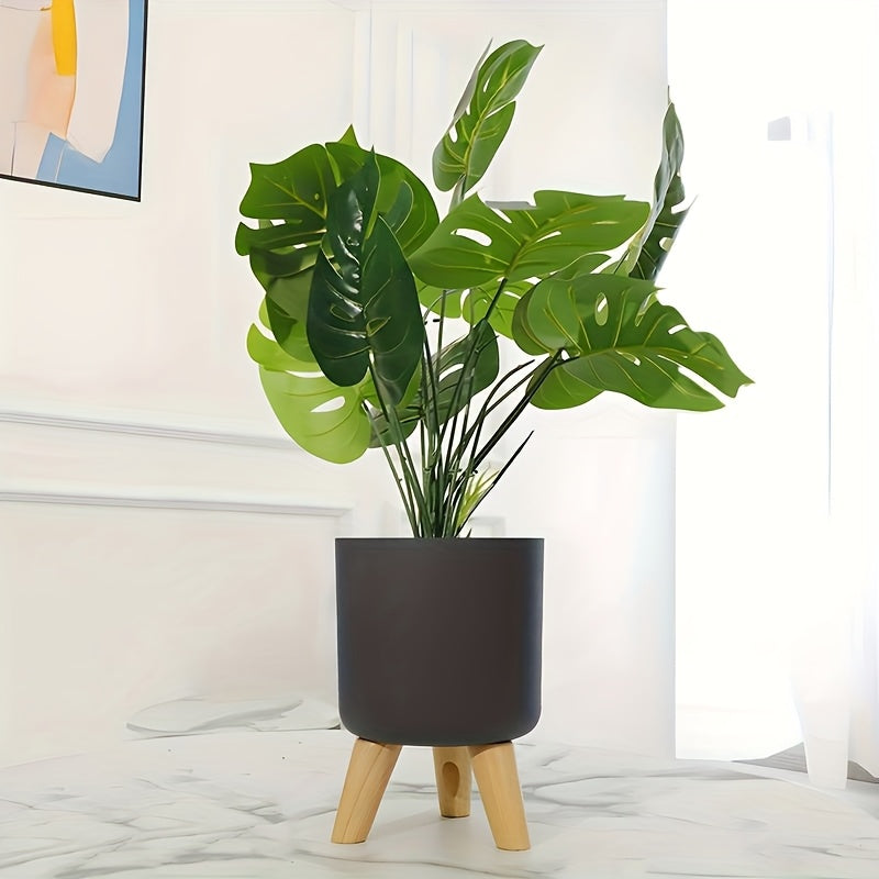 Cache-pot rond sur pieds en bois | 3 tailles, 2 coloris