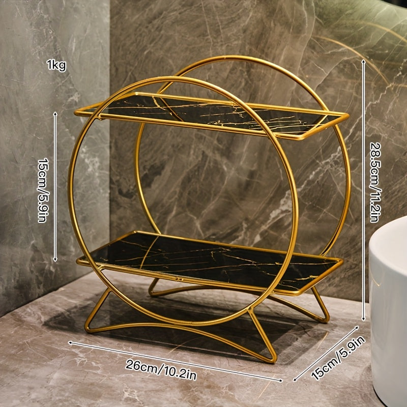 Organiseur de salle de bain 2 niveaux | Métal, 4 coloris