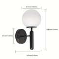 Applique murale globe en verre | Métal poli G9, 2 coloris