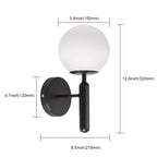 Applique murale globe en verre | Métal poli G9, 2 coloris