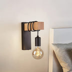 Applique murale industrielle | Métal et bois E27, 2 coloris
