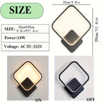 Applique murale LED carrée 25 × 29 cm | 14 W, 3 teintes