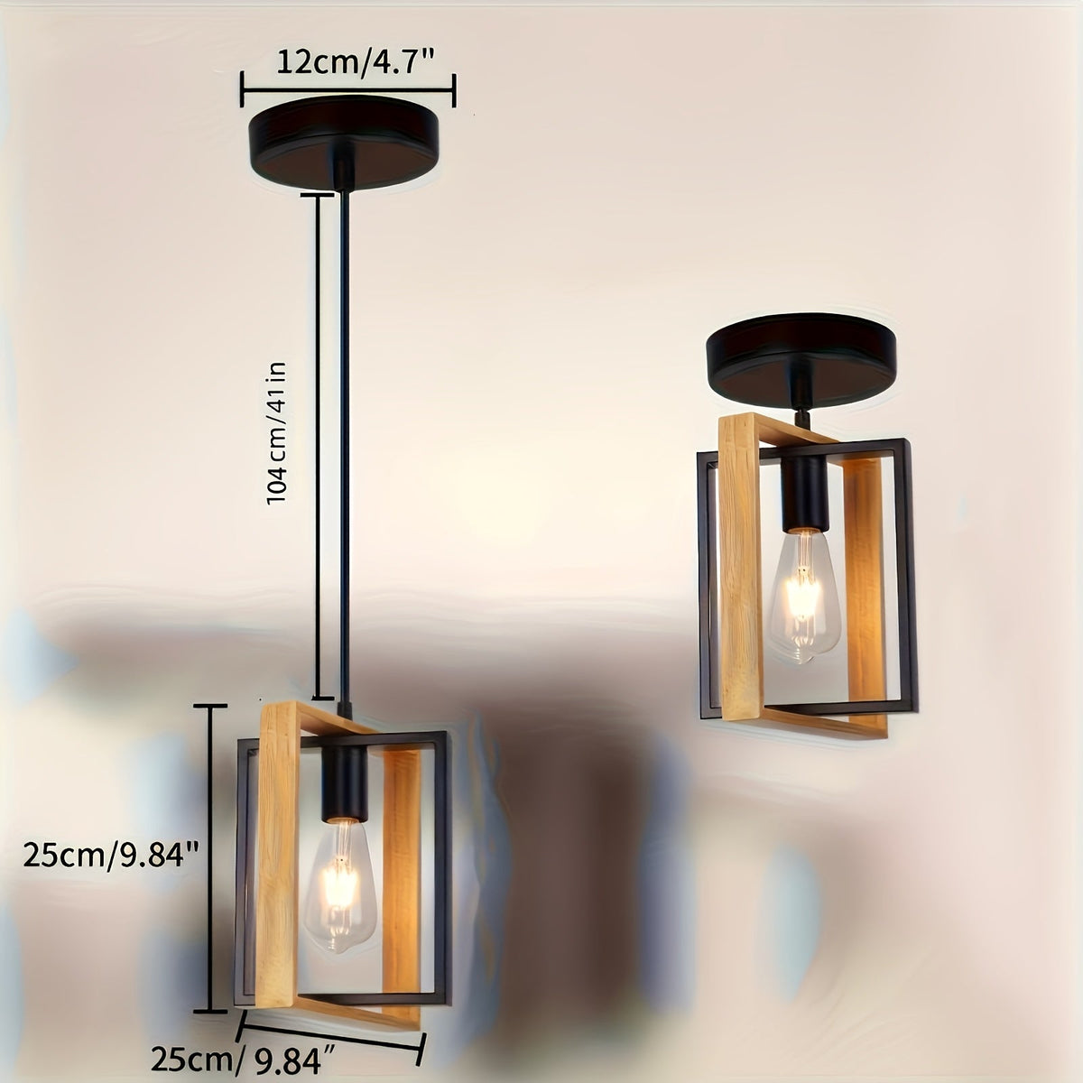 Suspension industrielle en métal | Design minimaliste