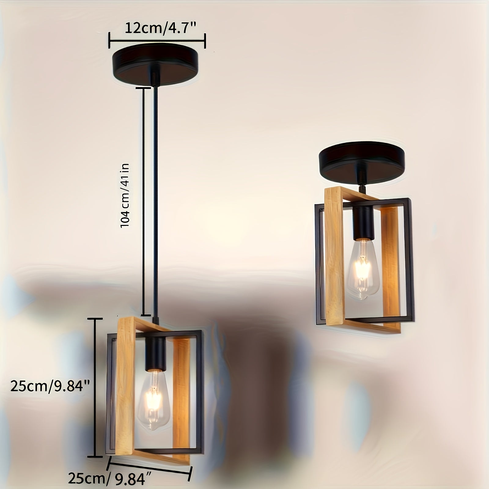 Suspension industrielle en métal | Design minimaliste