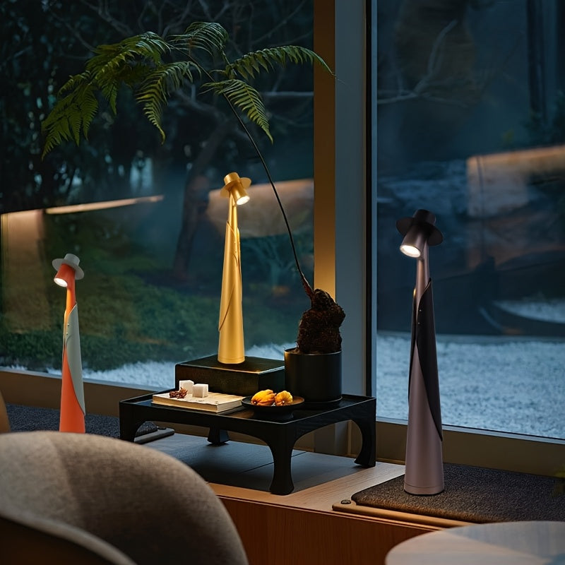 Lampe de bureau LED chapeau | Rechargeable et tactile