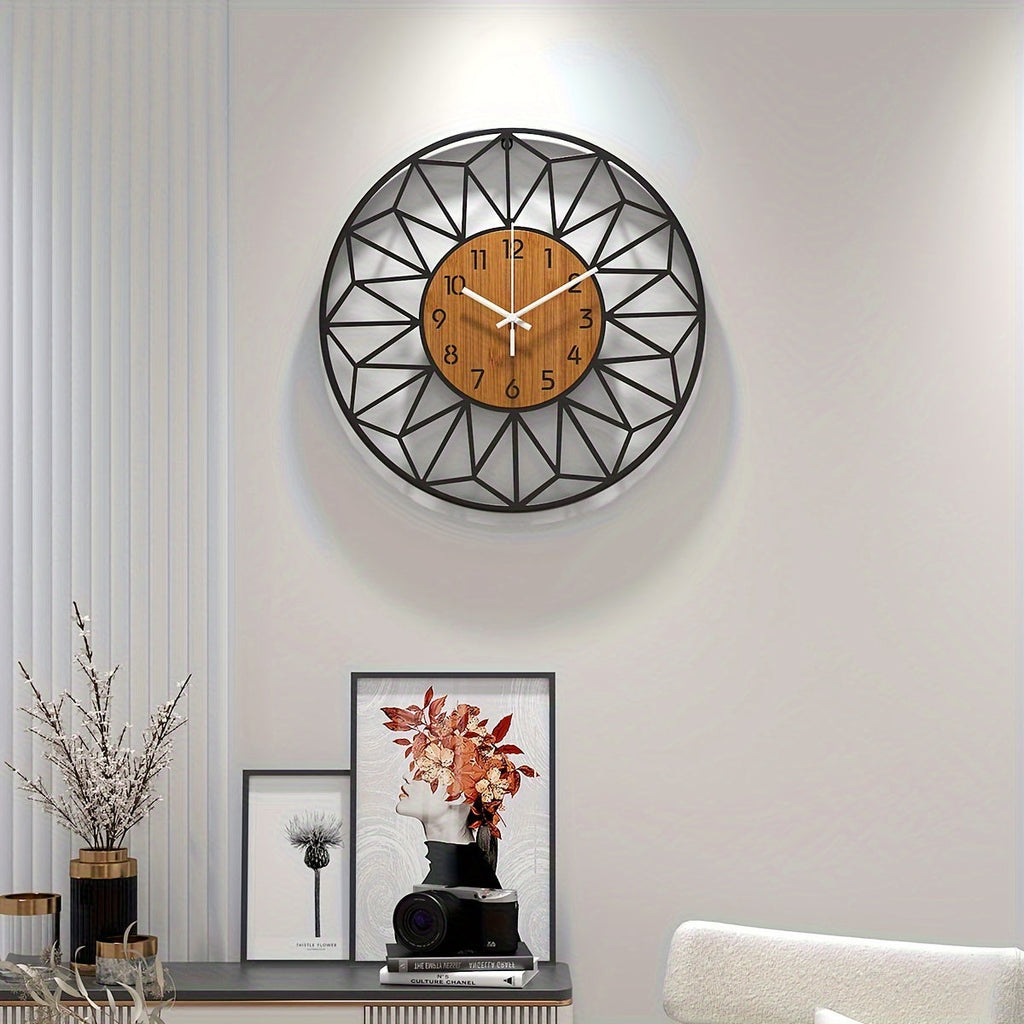 Horloge murale moderne | Cadran effet bois, 3 tailles