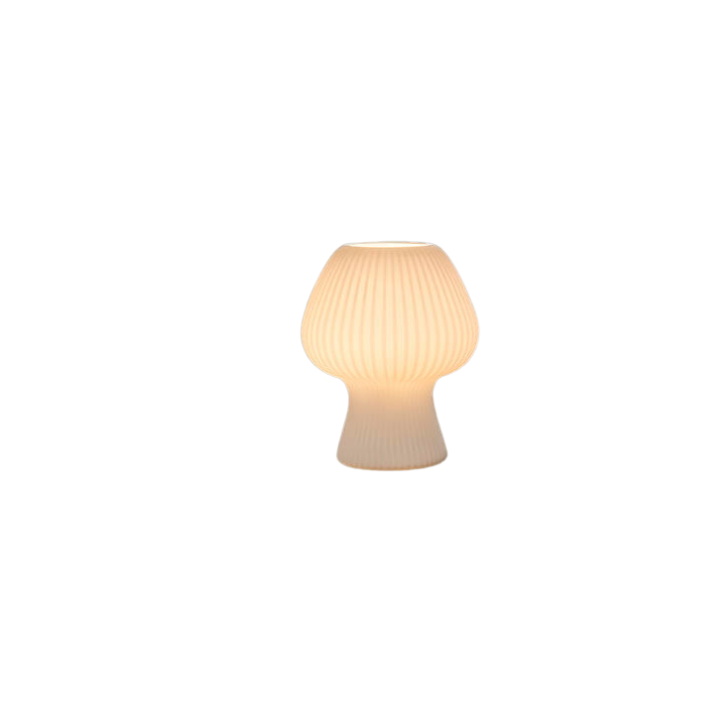 Lampe de chevet champignon | Verre nervuré vintage