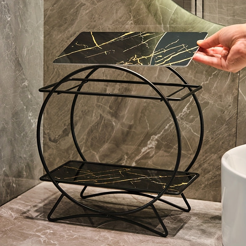 Organiseur de salle de bain 2 niveaux | Métal, 4 coloris